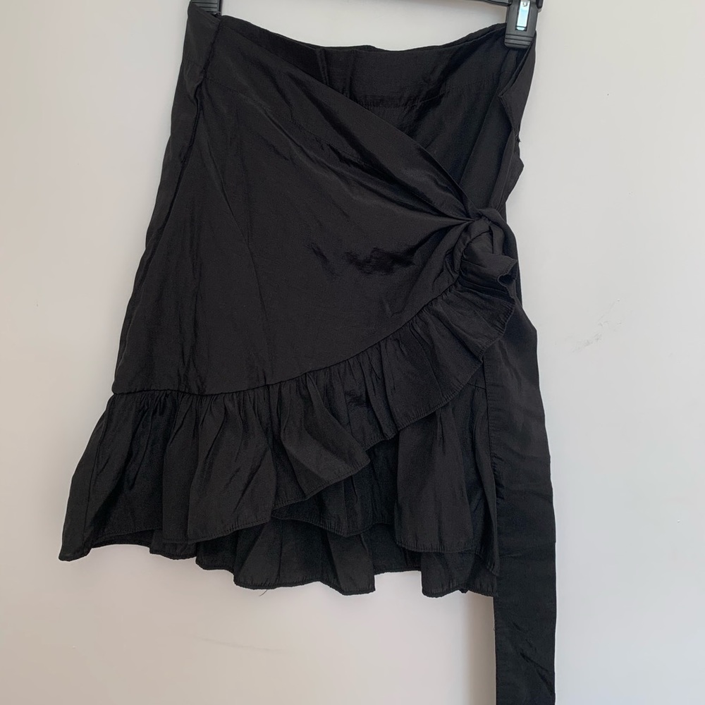 Storets black wrap skirt